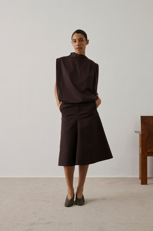 Jupe Hope - Marron Foncé - Coton - Femme