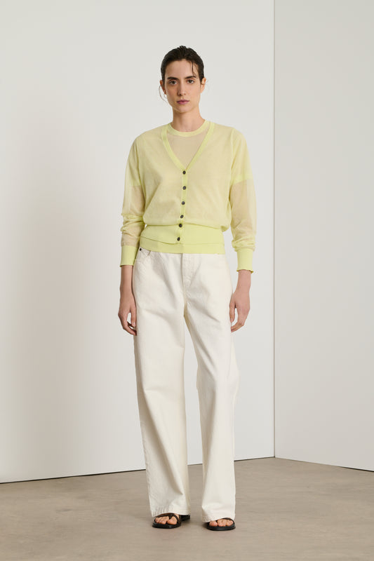 Etretat Cardigan - Acid Yellow - Women