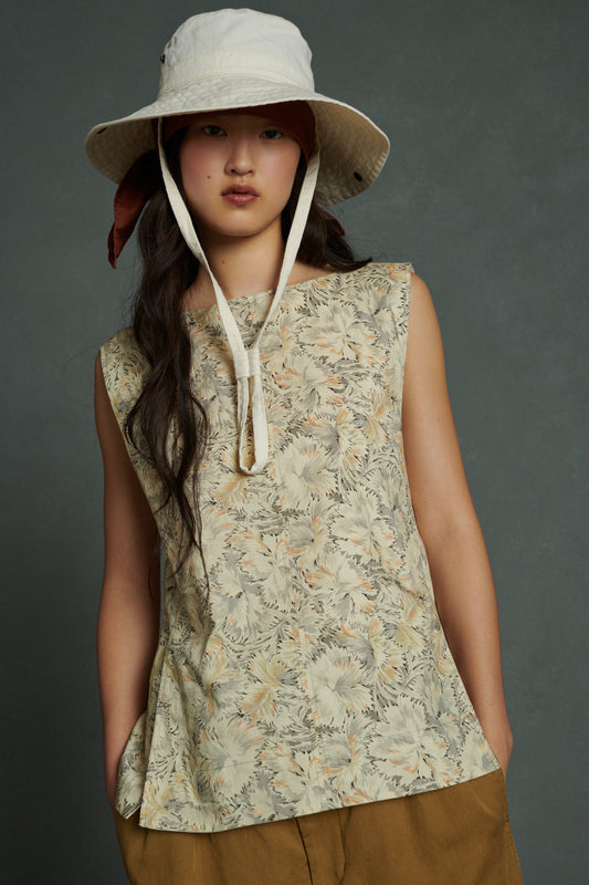 Chemise Aaron - Beige/Gris - Coton - Femme