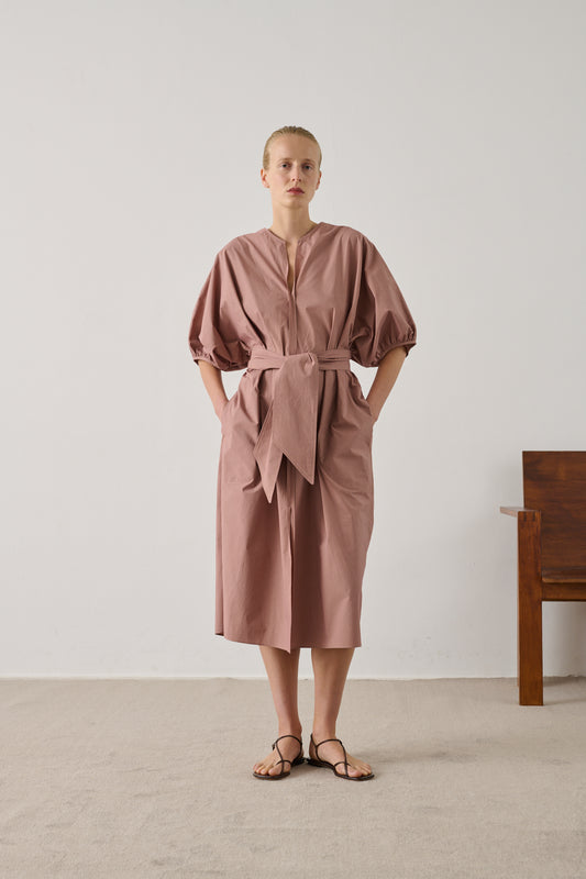 Robe Alger - Rose Brun - Coton - Femme