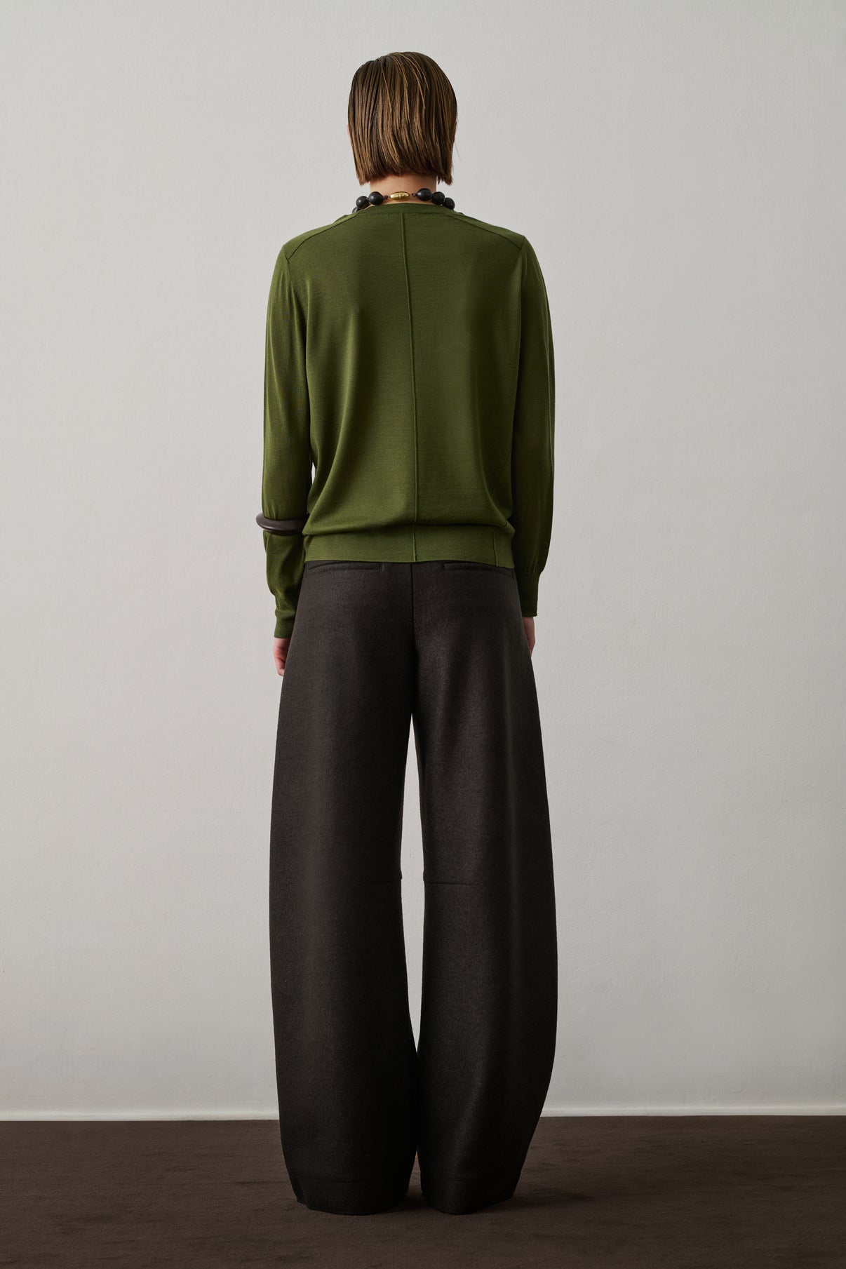 Pull Aussie - Vert Olive - Laine - Femme vue 2