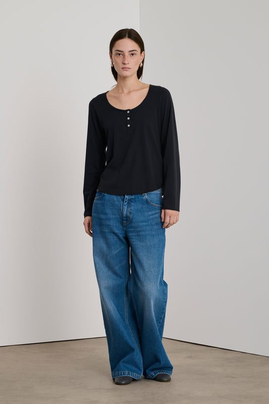 Aurelia T-Shirt - Black - Cotton - Women