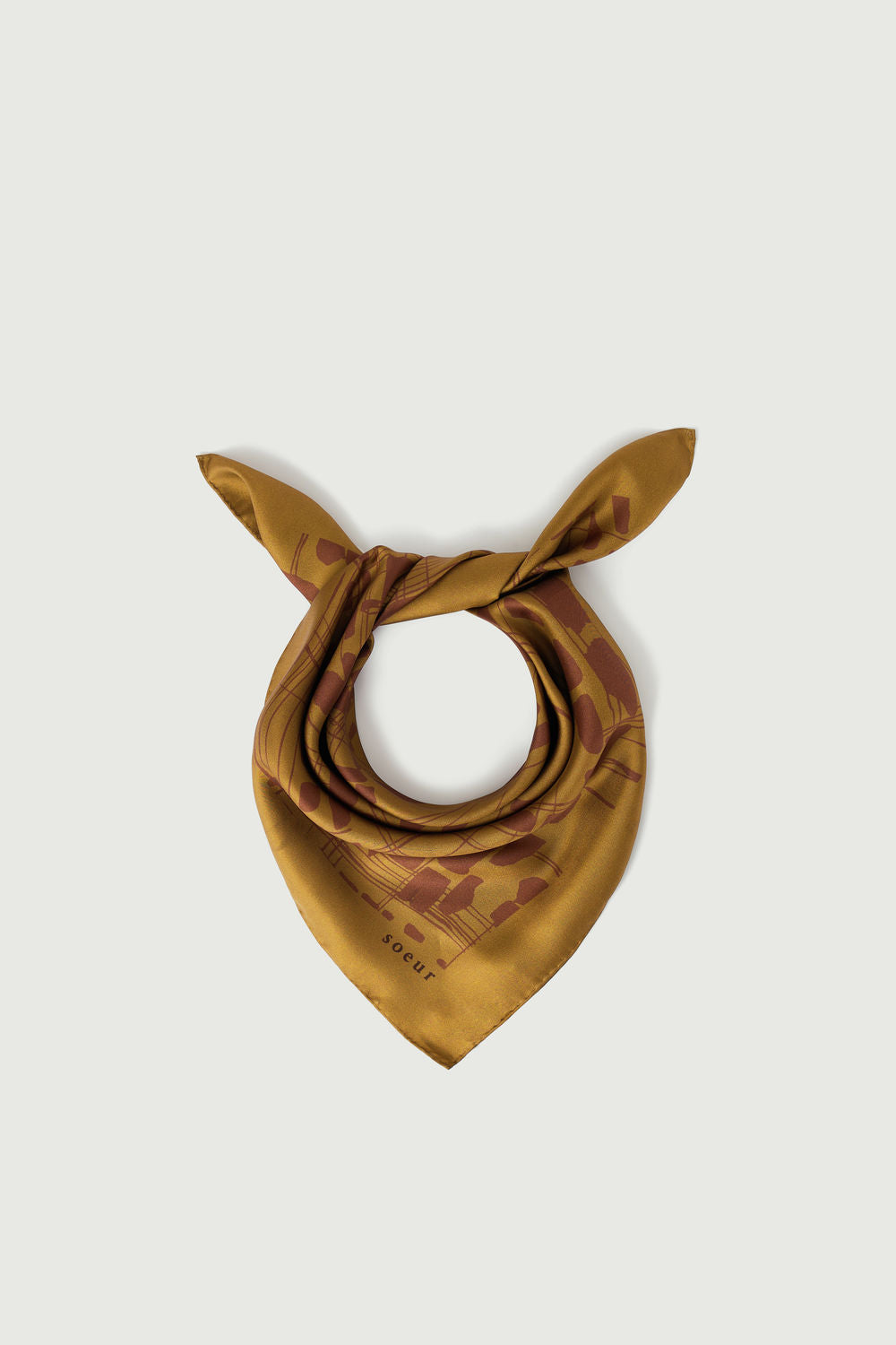 Foulard Capucine - Bronze/Rouille - Soie - Femme