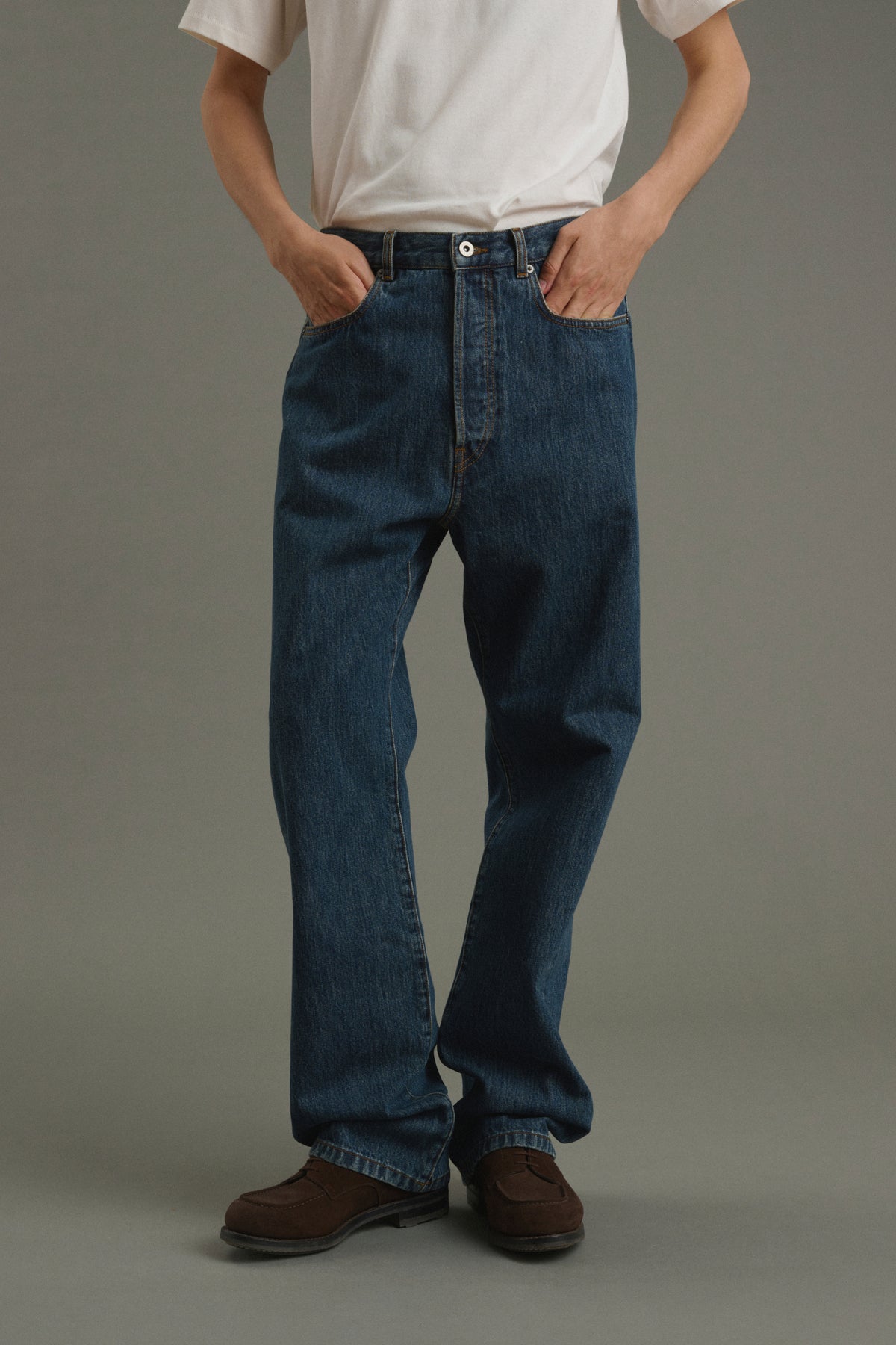 Jean Tom - Faded Blue Denim - Cotton - Men vue 3