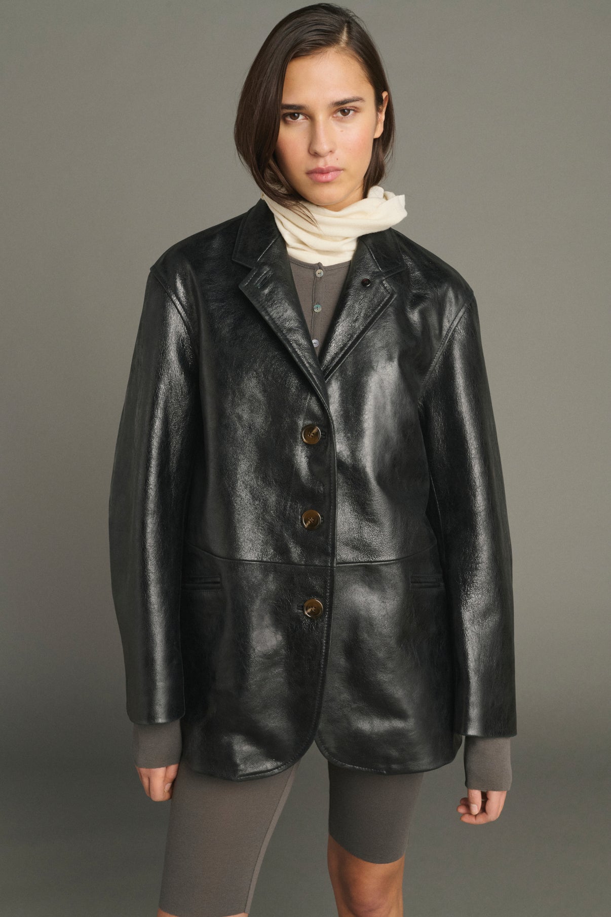 Luciano jacket - Black - Leather - Women vue 5