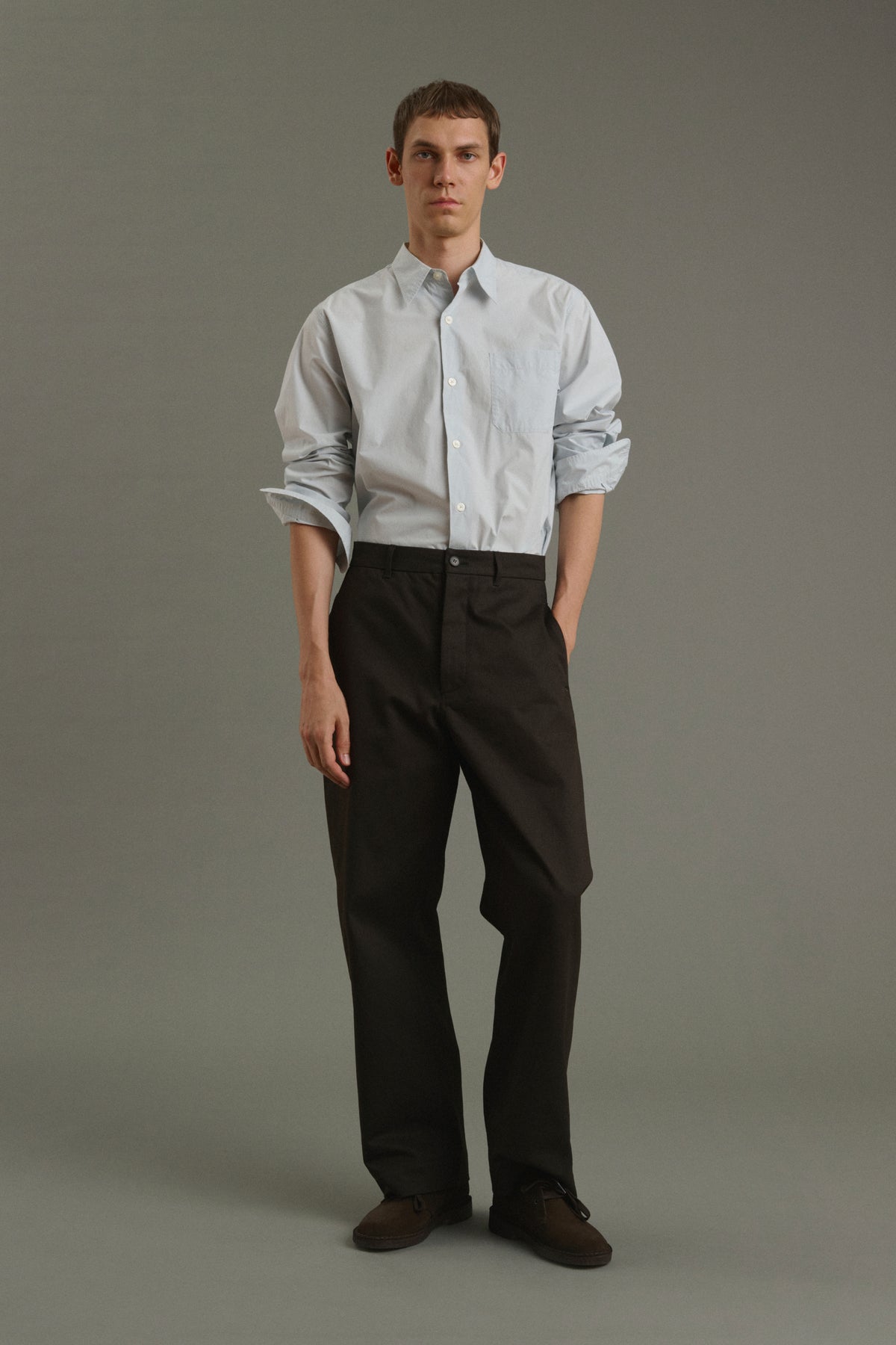 Shirt Glenn - Pale Blue - Cotton - Men vue 5