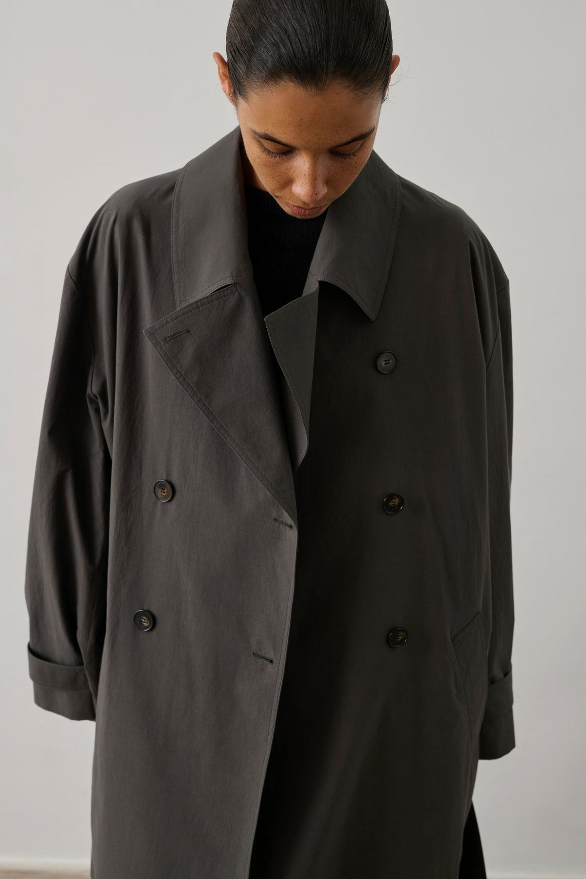 Helio Trench - Dark Anthracite - Cotton - Women vue 3