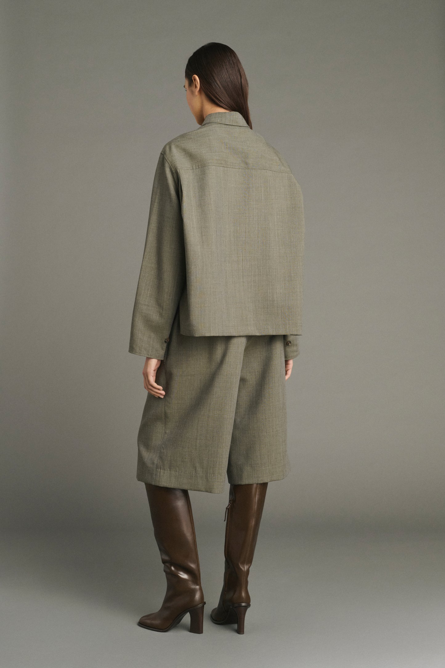 Louison Bermuda shorts - Sage Green - Wool - Women
