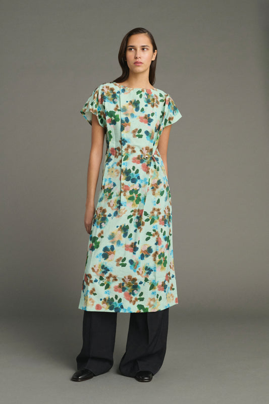 Jade Dress - Turquoise - Silk - Women