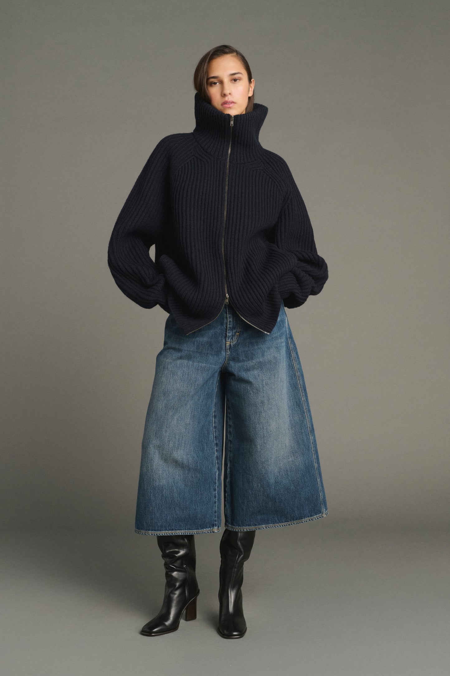 Jasper jacket - Navy - Merino Wool - Women