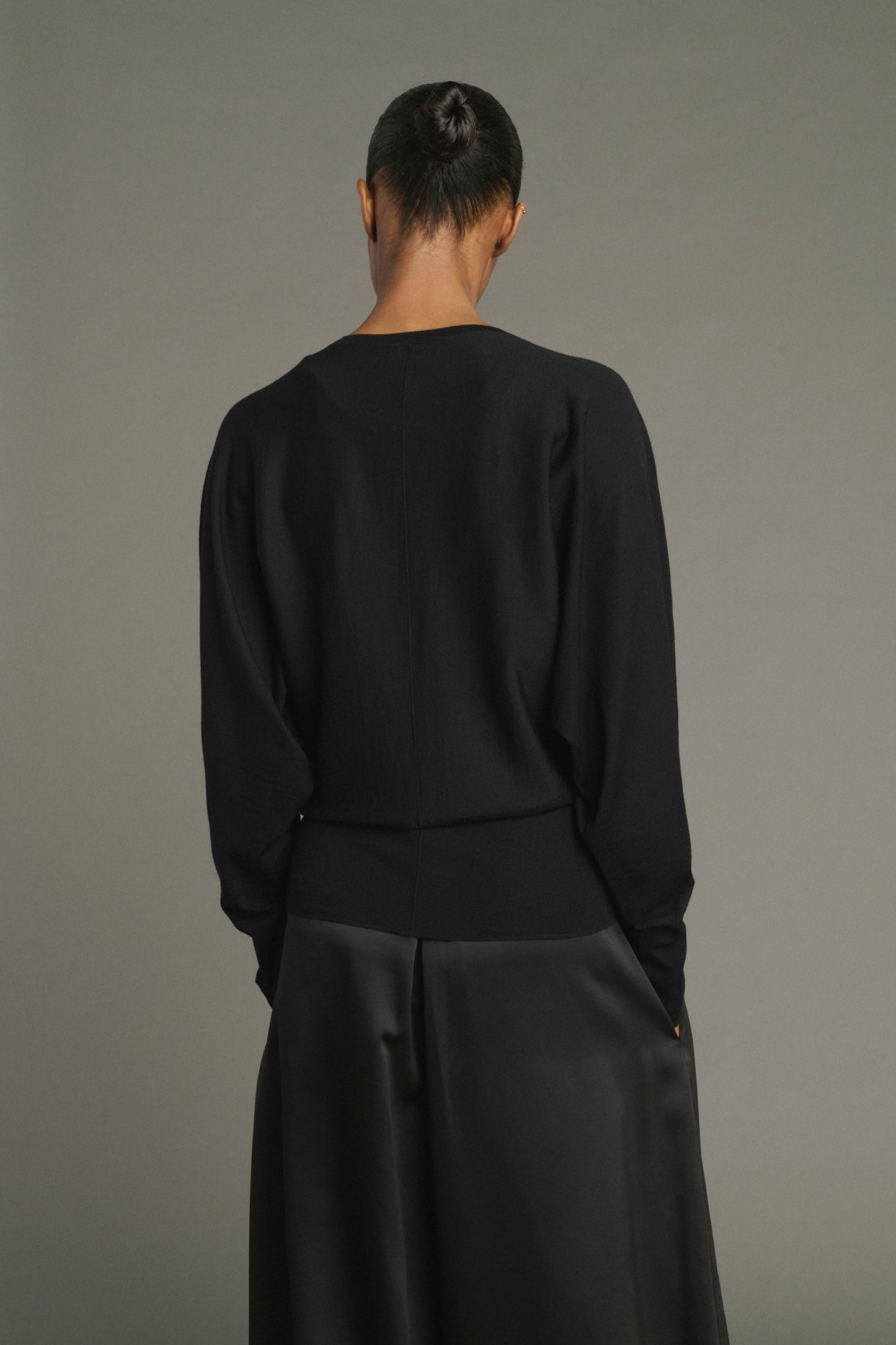 Pullover Lina - Black - Merino Wool - Women