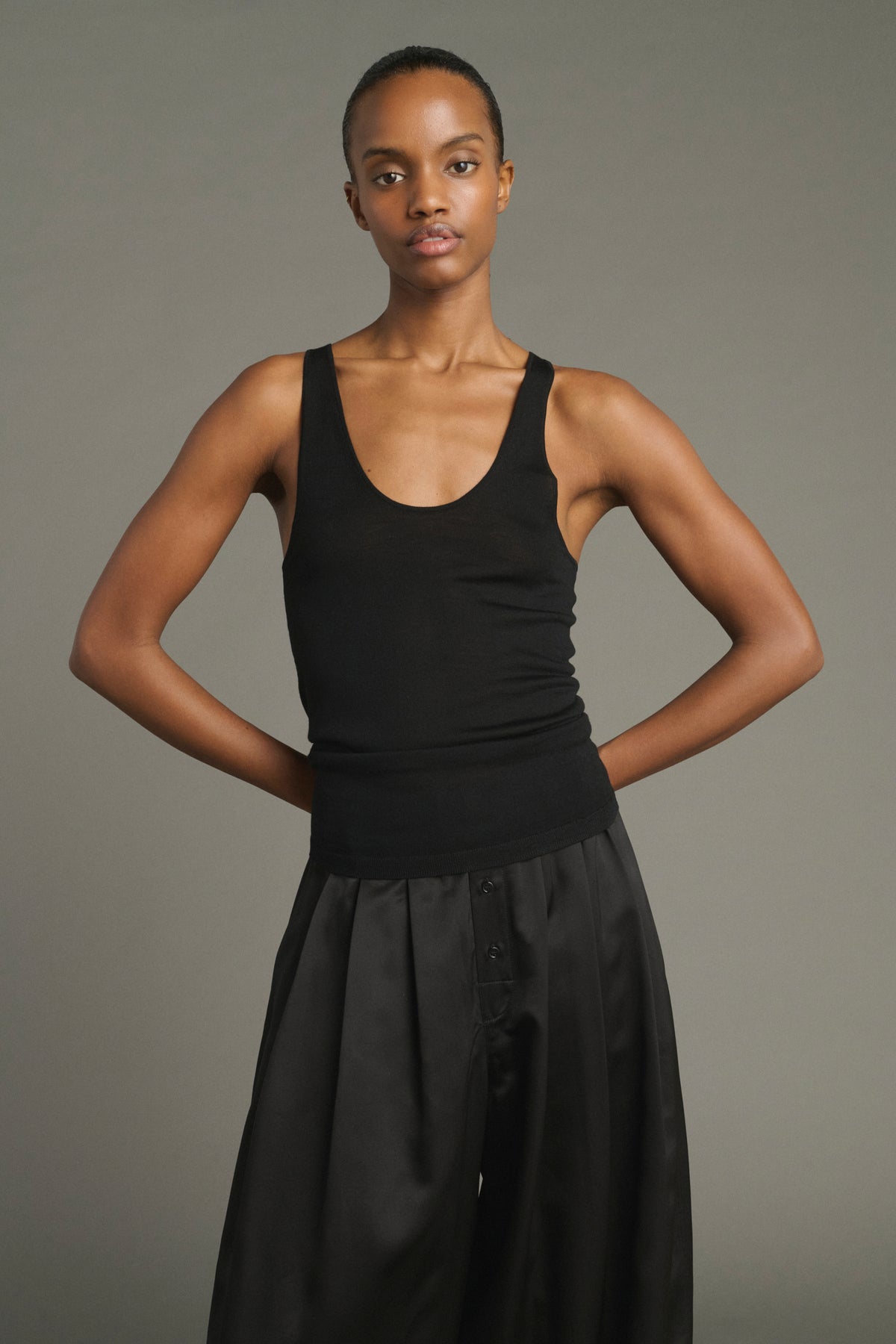 Pullover Juliana - Black - Merino Wool - Women vue 3