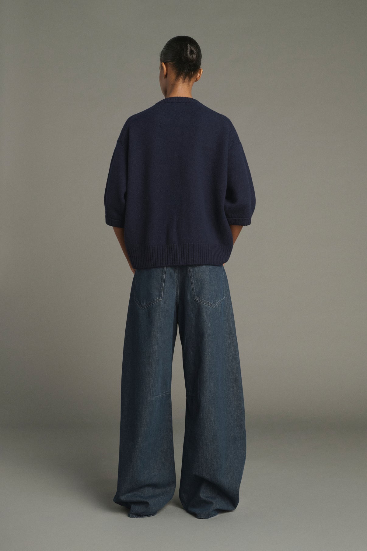 Lise Pullover - Navy - Merino Wool - Women vue 2