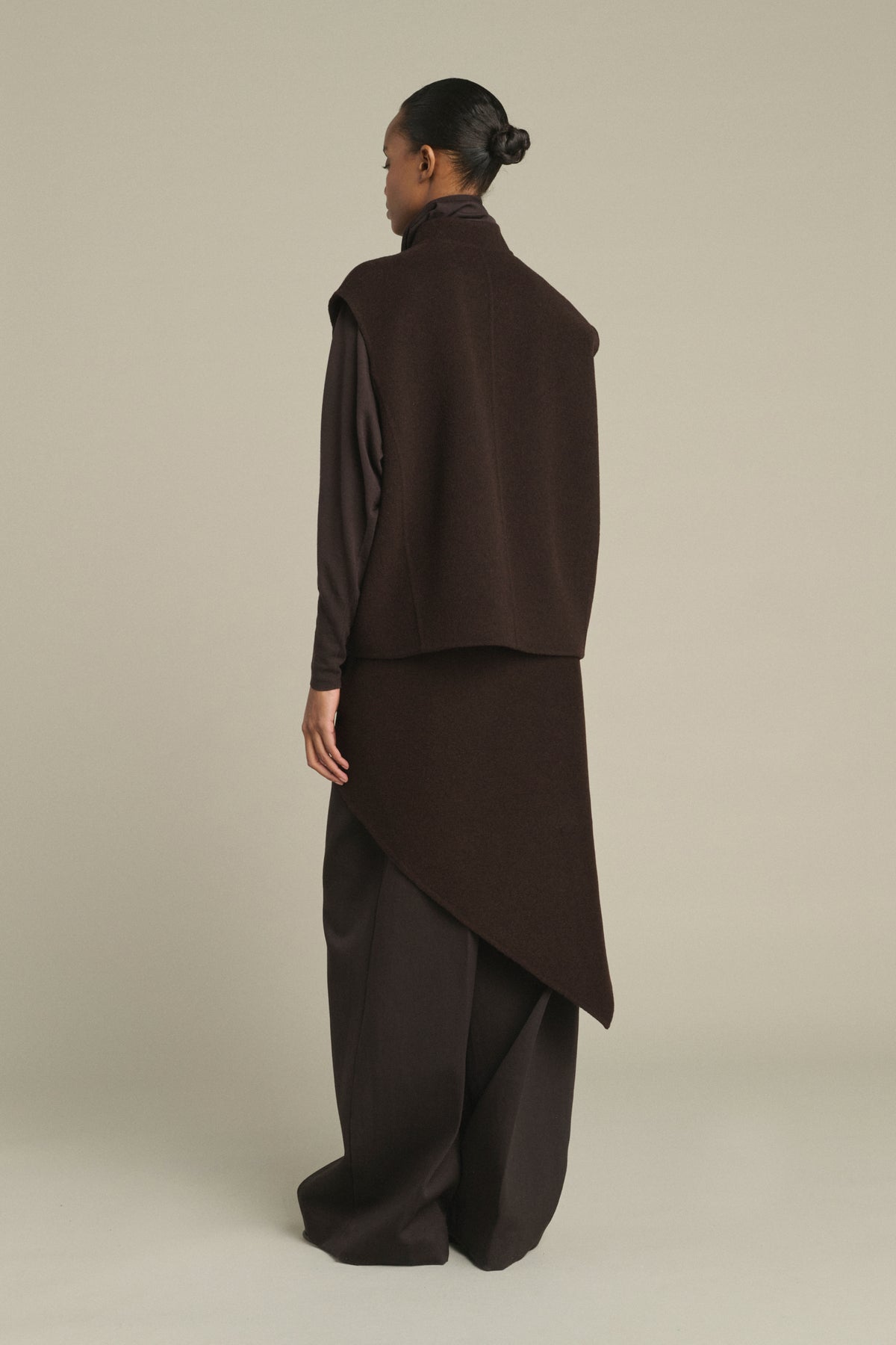 Jacket Adeline - Dark Brown - Wool - Women