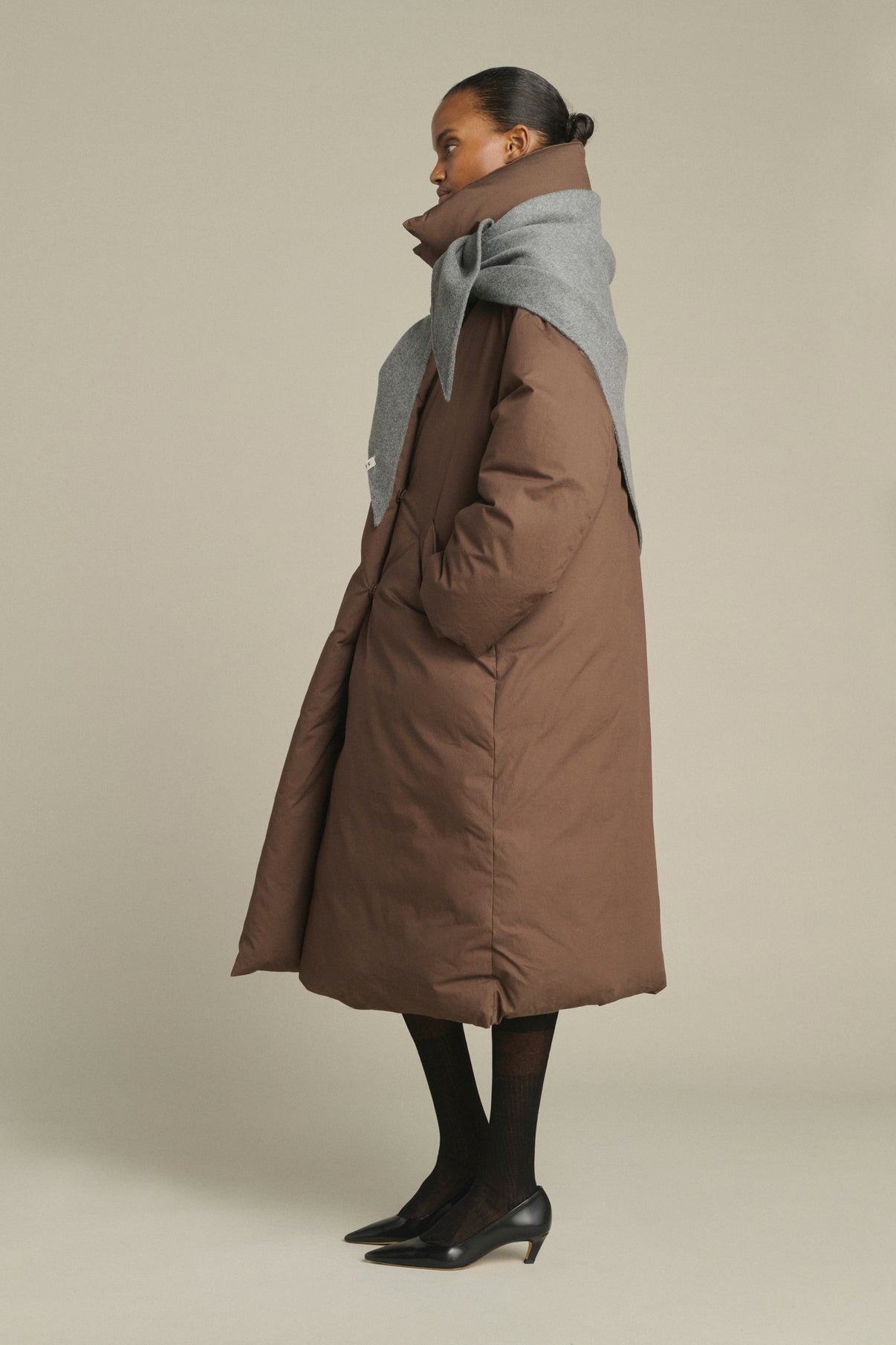 Jamelia Cape - Light Grey - Wool - Women vue 2
