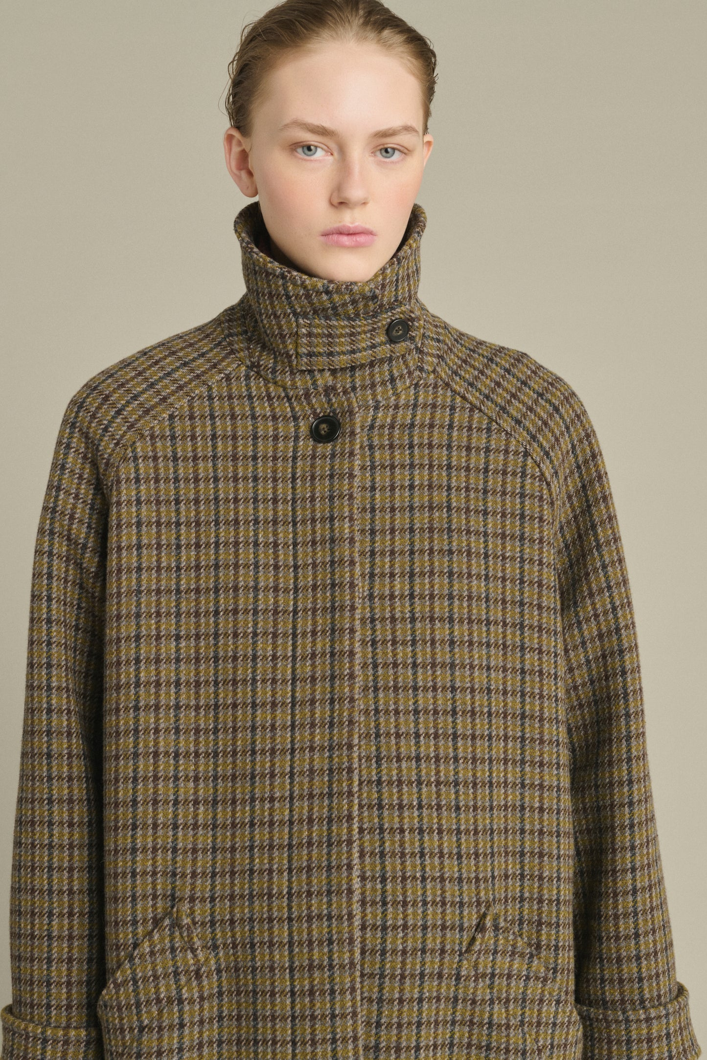 Berlin coat - Grey/Khaki - Wool - Women