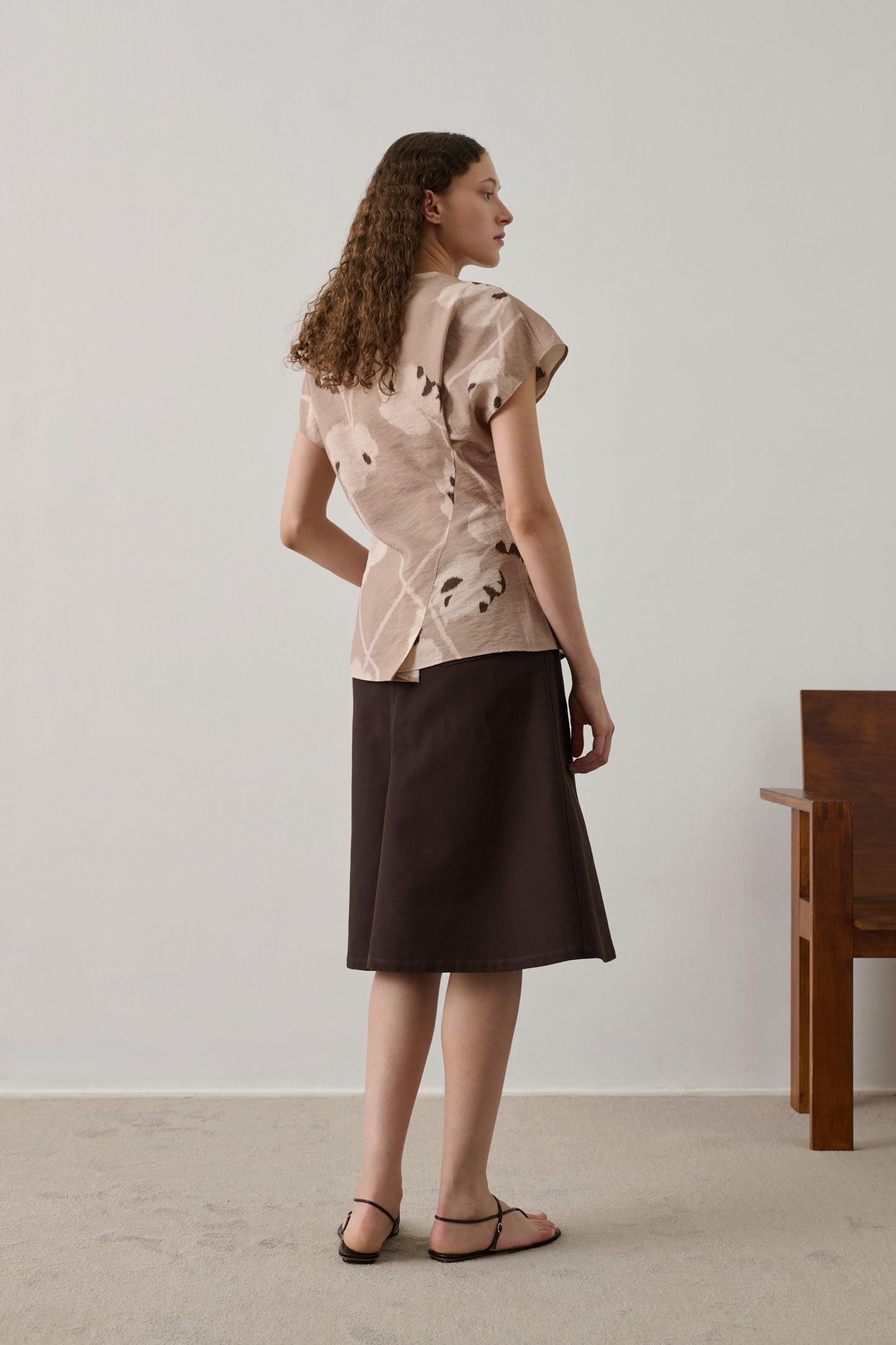 Fedora Blouse - Beige - Silk - Women