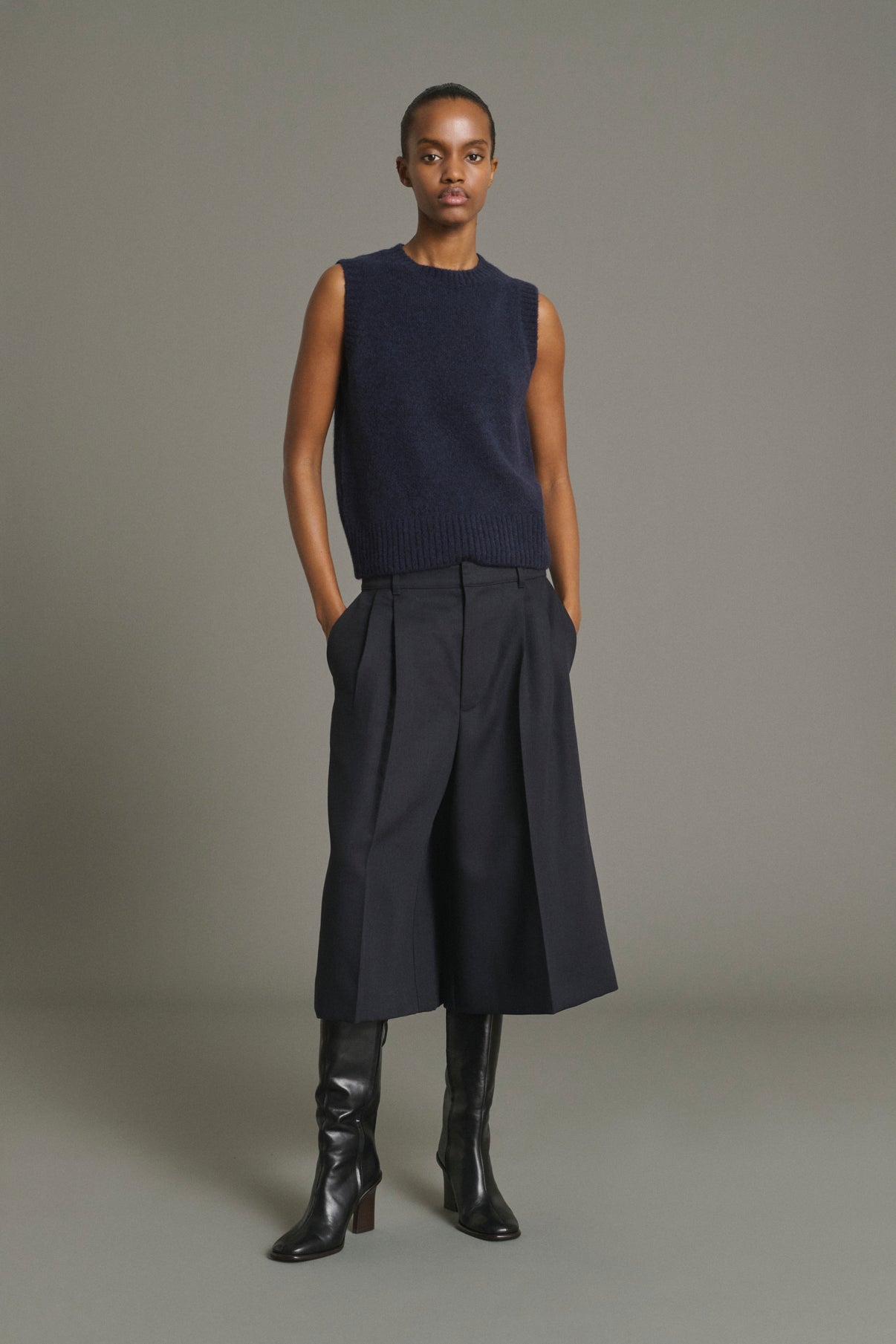Namaste pullover - Navy - Wool - Women vue 4