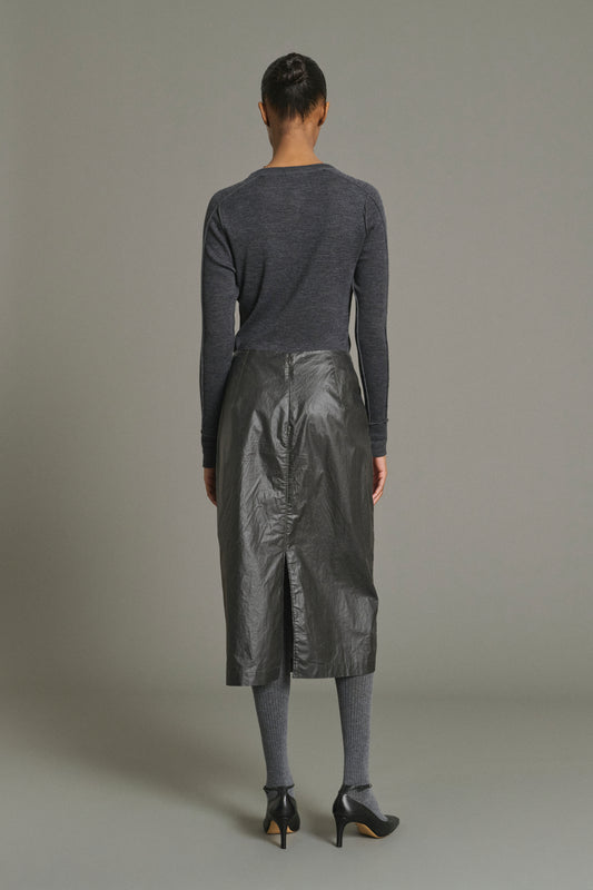 Flavia Skirt - Dark Brown - Cotton - Women