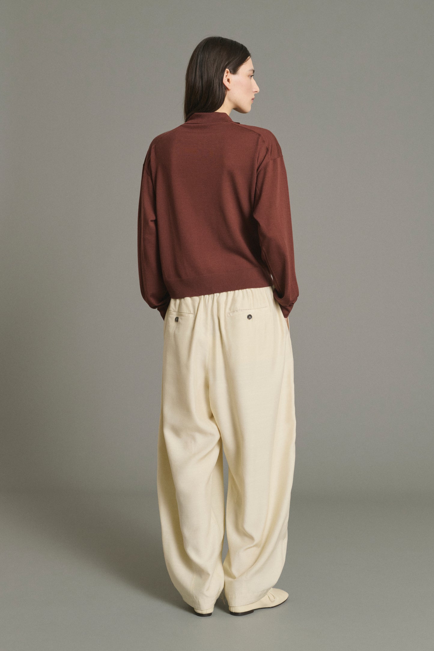 Fleming pullover - Mahogany - Merino Wool - Women