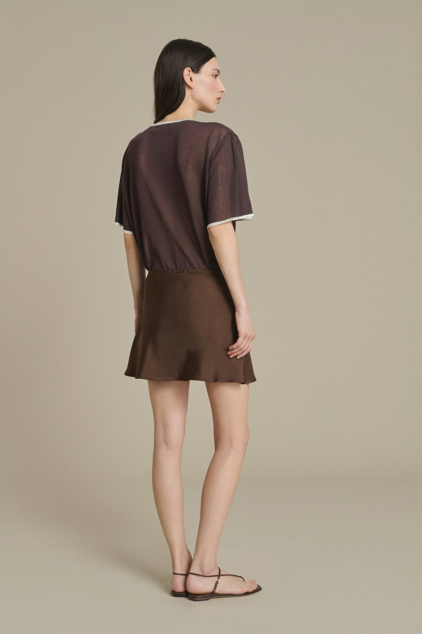 Anna mini mocha knit skirt Soeur & TL180 - Soeur