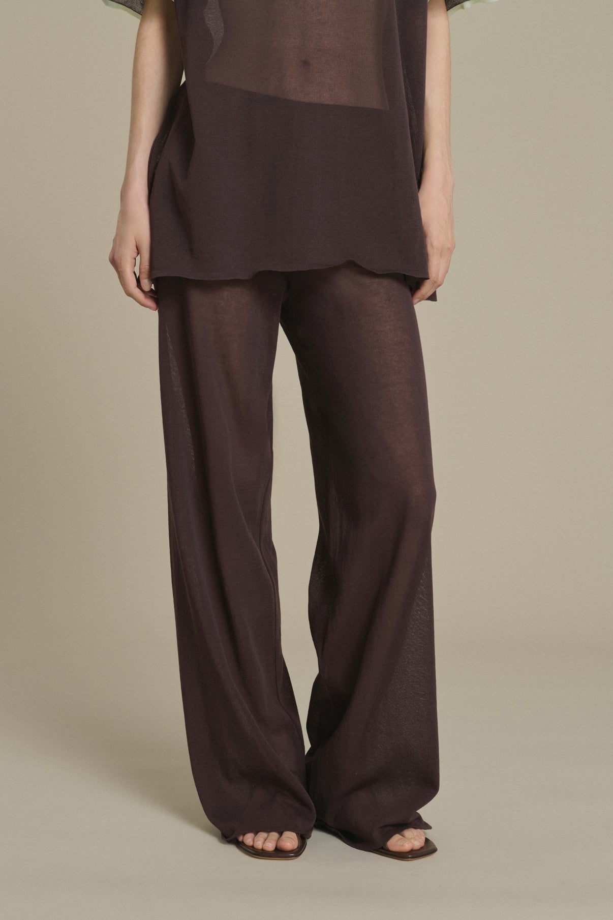 Nico chocolate knit trousers Soeur & TL180 - Soeur vue 3