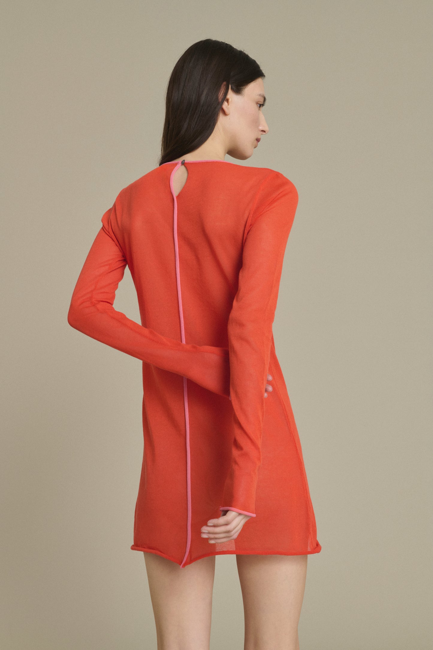 Irene Mini orange-red knit dress Soeur & TL180 - Soeur