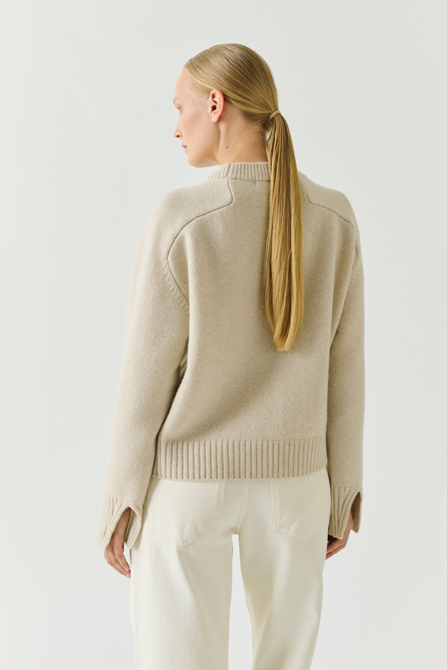Pullover Will - Marl Ecru - Merino Wool - Women