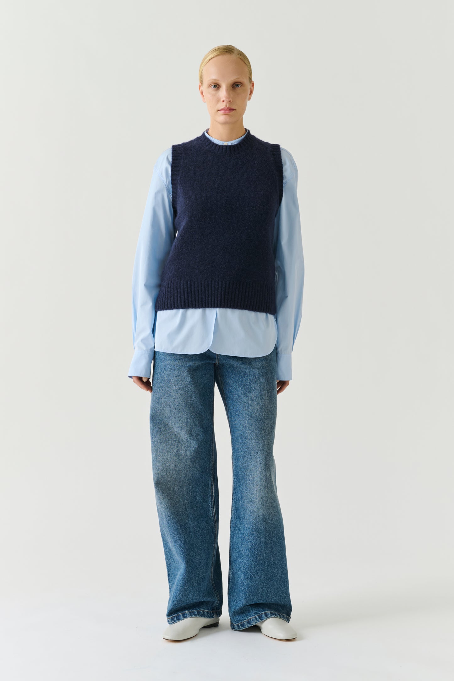 Namaste pullover - Navy - Wool - Women