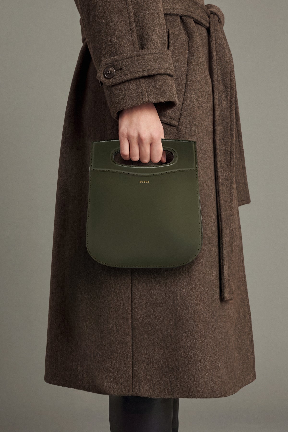 Cheri bag - Military Green Iconic Leather - Soeur vue 2